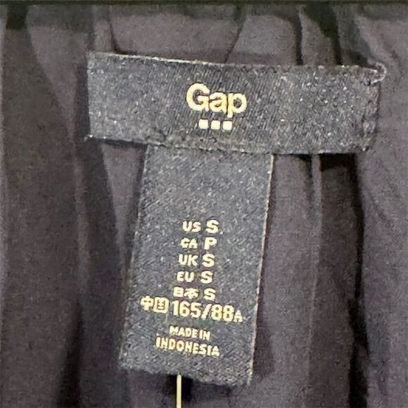 Gap Navy Blue V-Neck Long Sleeve Shift Dress S Coastal Boho Minimalist Style NWT - Picture 6 of 7